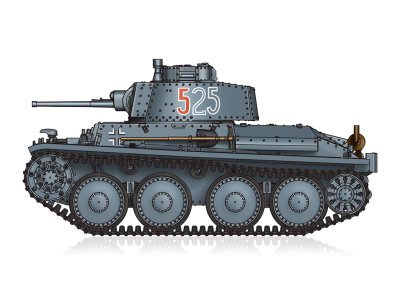 1:72 HobbyBoss 82956 German Pz.Kpfw. 38(t) Ausf. E/F Tank - Hbs82956 - HBS82956