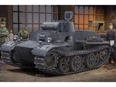 1:35 HobbyBoss 83804 German Pz.kpfw.I Ausf.F (VK18.01) Early - Hbs83804front - HBS83804