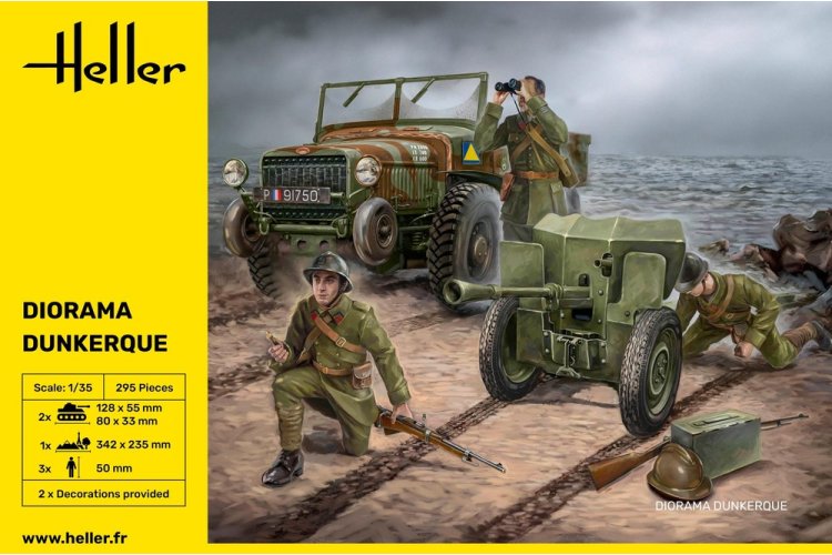 1:35 Heller 30326 Laffly Truck - Military Diorama Dunkerque - Hel30326 2 - HEL30326