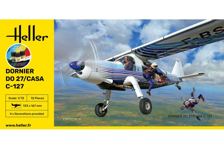 1:72 Heller 35304 Dornier DO27/CASA C-127 - Starter Kit - Hel35304 2 - HEL35304