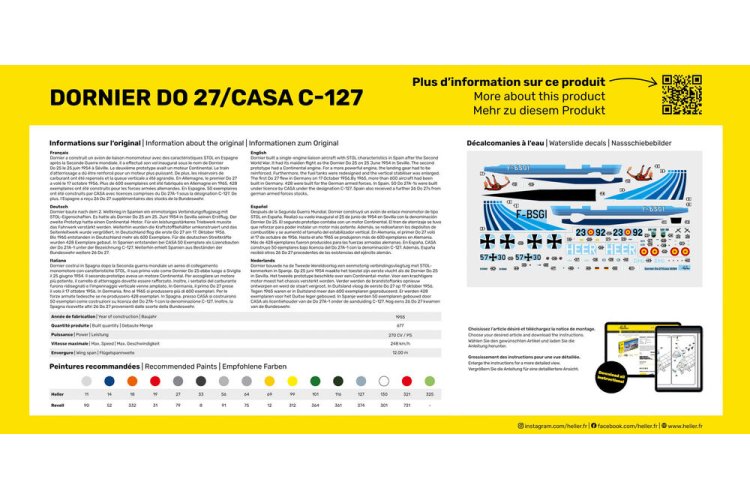 1:72 Heller 35304 Dornier DO27/CASA C-127 - Starter Kit - Hel35304 3 - HEL35304