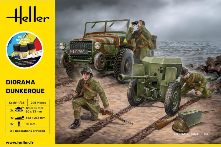 1:35 Heller 35326 Laffly Truck - Military Diorama Dunkerque - Starter Kit - Hel35326 2 - HEL35326