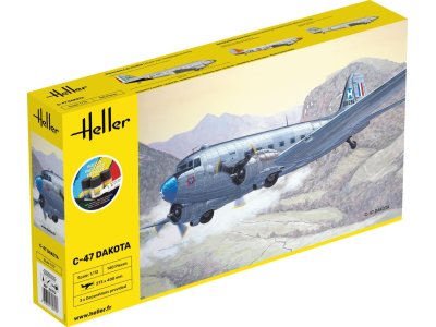 1:72 Heller 35372 C-47 Dakota Plane - Starter Kit - Hel35372 - HEL35372