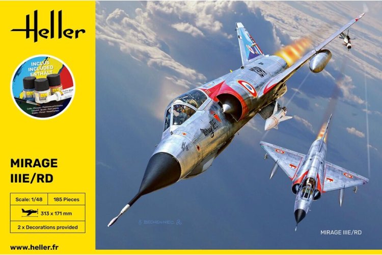 1:48 Heller 35422 Mirage IIIE-O-R-RD-EE-EA - Starter Kit - Hel35422 2 - HEL35422