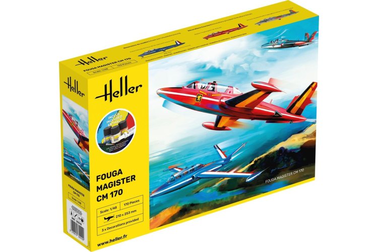 1:48 Heller 35510 Fouga Magister CM 170 - Starter Kit - Hel35510 1 - HEL35510