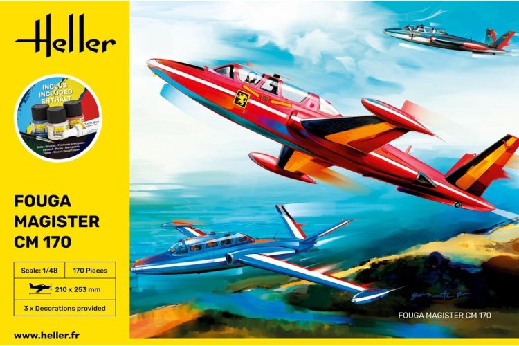 1:48 Heller 35510 Fouga Magister CM 170 - Starter Kit - Hel35510 3 - HEL35510