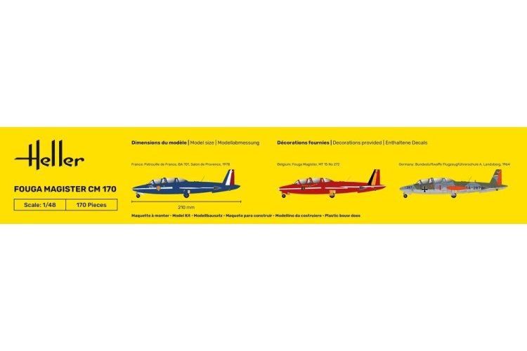 1:48 Heller 35510 Fouga Magister CM 170 - Starter Kit - Hel35510 4 - HEL35510