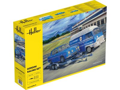 1:24 Heller 50328 Renault Gordini Racing Set - Busje - Auto - Aanhanger - Hel50328 1 - HEL50328