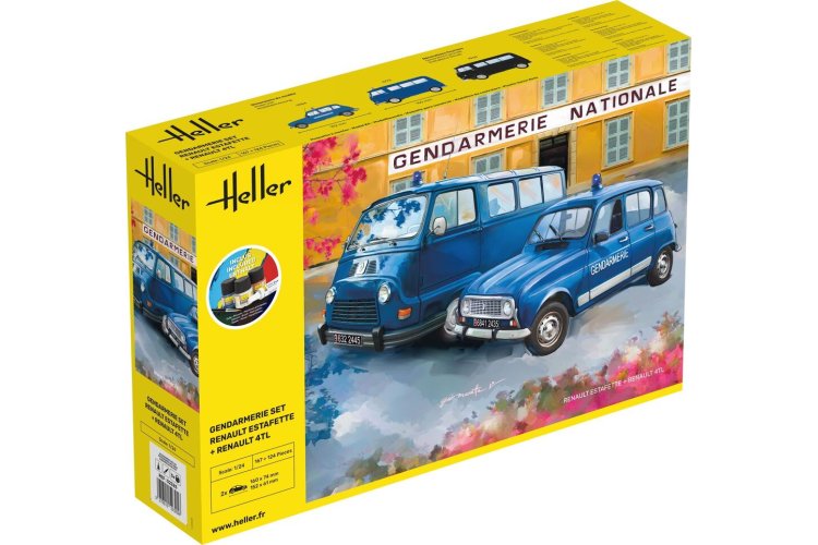 1:24 Heller 52325 Gendarmerie Renault Estafette - Renault 4TL - Starter Kit - Hel52325 6 - HEL52325