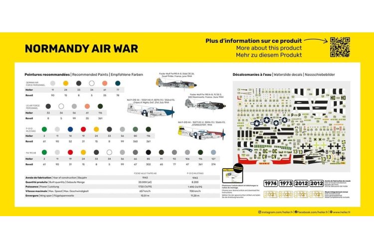 1:72 Heller 52329 Normandy Air War - 2 Planes and Figures - Starter Kit - Hel52329 2 - HEL52329