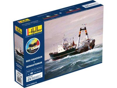 1:200 Heller 55608 ROC Amadour + Bodasteinur Ships - Twinset - Starter Kit - Hel55608 - HEL55608