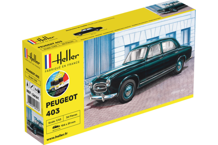 1:43 Heller 56161 Peugot 403 Car - Starter Kit - Hel56161a 1 - HEL56161