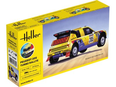 1:43 Heller 56189 Peugot 205 Turbo Rally Auto - Starter Kit - Hel56189 - HEL56189
