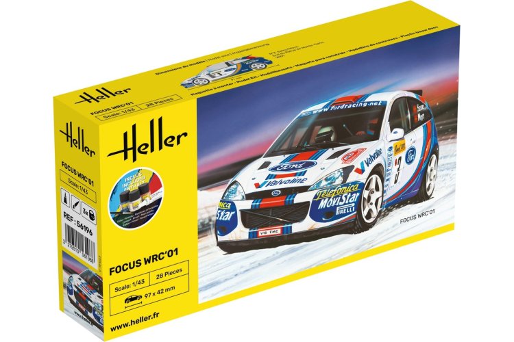 1:43 Heller 56196 Ford Focus WRC01 - Starter Kit - Hel56196 - HEL56196