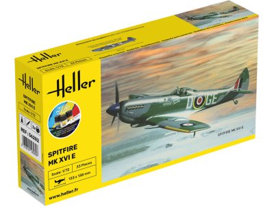 1:72 Heller 56282 Spitfire MK XVI E - Starter Kit - Hel56282 - HEL56282