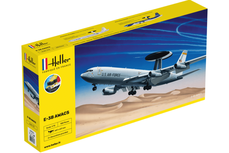 1:72 Heller 56308 E-3B Awacs Plane - Starter Kit - Hel56308 awacs plane 1 - HEL56308