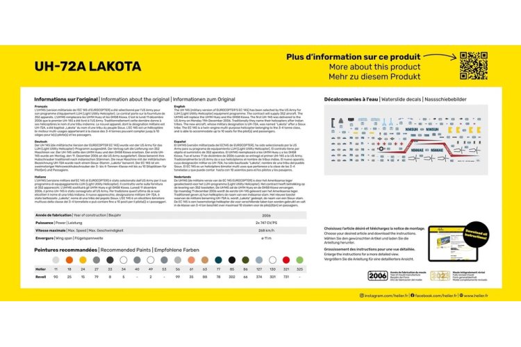 1:72 Heller 56379 Eurocopter UH-72A Lakota Heli - Starter Kit - Hel56379 2 - HEL56379