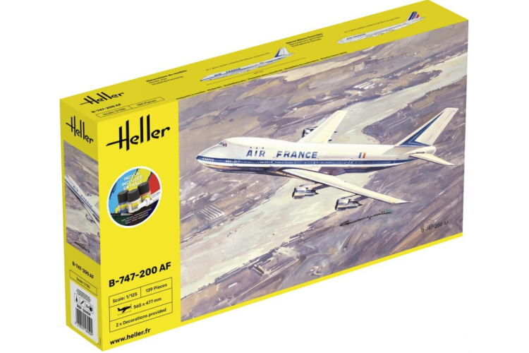 1:125 Heller 56459 B-747 AirFrance Plane - Starter Kit - Hel56459 1 - HEL56459