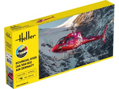 1:48 Heller 56490 Heli Ecureuil H125 - AS 350 B3 - Air Zermatt - Starter Kit - Hel56490 - HEL56490