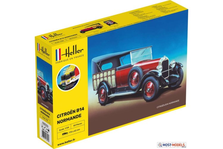 1:24 Heller 56729 Citroen B14 Normande Car - Starter Kit - Hel56729 1 - HEL56729