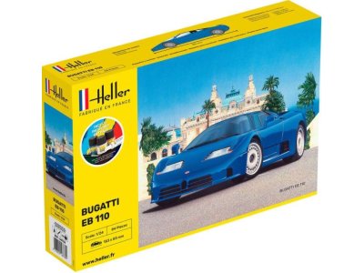 1:24 Heller 56738 Bugatti EB 110 Car - Starter Kit - Hel56738 bugatti heller kit - HEL56738