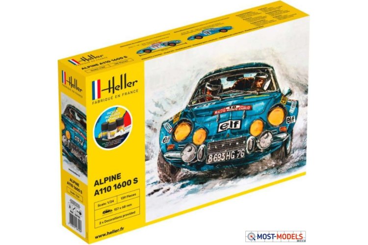 1:24 Heller 56745 Alpina A110 (1600) Car - Starter Kit - Hel56745 alpine car - HEL56745