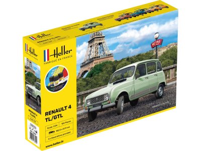 1:24 Heller 56759 Renault 4L Car - Starter Kit - Hel56759 renault 4l - HEL56759