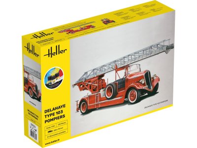 1:24 Heller 56780 Fire Truck Delahaye Type 103 - Pompiers - Starter Kit - Hel56780 1 - HEL56780