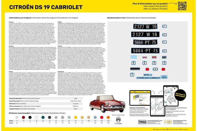 1:16 Heller 56796 Citroen DS19 Cabriolet Auto - Starter Kit - Hel56796 3 - HEL56796