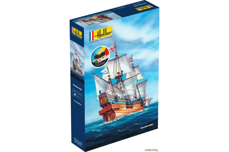 1:96 Heller 56829 Golden Hind Ship - Starter Kit - Hel56829 1 - HEL56829