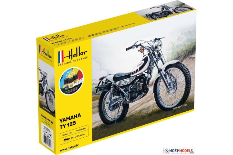 1:8 Heller 56902 Yamaha TY 125 Bike - Starter Kit - Hel56902 bike starter kit heller 1 - HEL56902