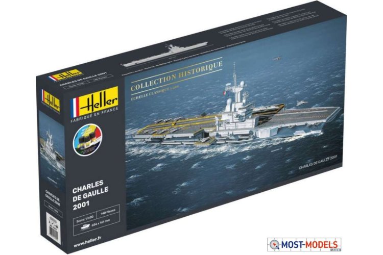 1:400 Heller 57072 Charles De Gaulle Ship - Starter Kit - Hel57072 - HEL57072