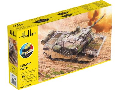 1:35 Heller 57142 Leclerc T5/T6 Tank - Starter Kit - Hel57142 - HEL57142