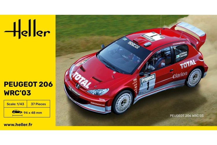 1:43 Heller 80113 PEUGEOT 206 WRC 03 - Hel80113 1 - HEL80113