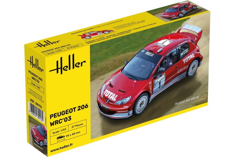 1:43 Heller 80113 PEUGEOT 206 WRC 03 - Hel80113 - HEL80113