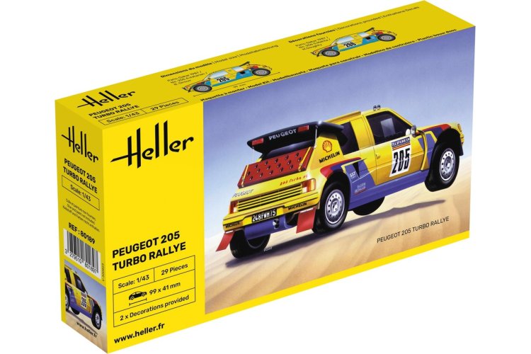 1:43 Heller 80189 Peugot 205 Turbo Rally Auto - Hel80189 - HEL80189