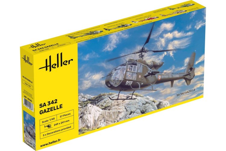 1:48 Heller 80486 SA 342 Gazelle Heli - Hel80486 1 - HEL80486