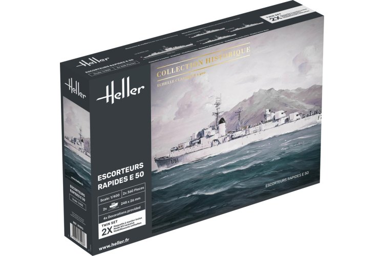 1:400 Heller 81093 Rapid Escort E50 - Frigate Le Corse-class - 2 Frigate Ships - Hel81093 1 - HEL81093