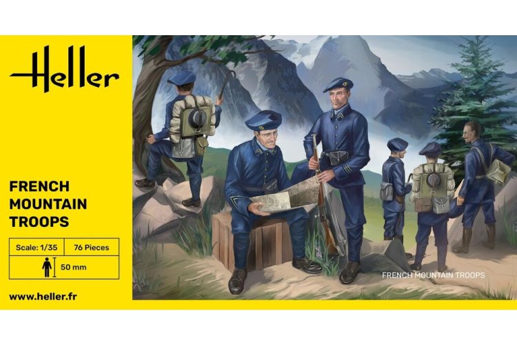 1:35 Heller 81223 French Mountain Troops - Figures - Hel81223 3 - HEL81223