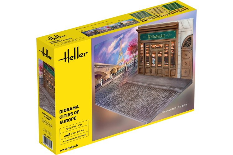 1:18 - 1:24 Heller 81256 Diorama - Building in a European City - 4 Options Included - Hel81256 1 - HEL81256