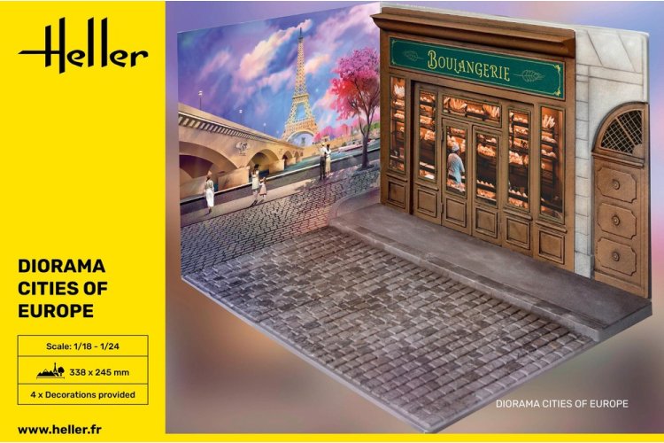 1:18 - 1:24 Heller 81256 Diorama - Building in a European City - 4 Options Included - Hel81256 3 - HEL81256