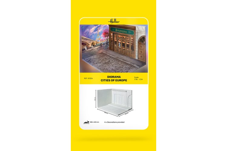 1:18 - 1:24 Heller 81256 Diorama - Building in a European City - 4 Options Included - Hel81256 6 - HEL81256