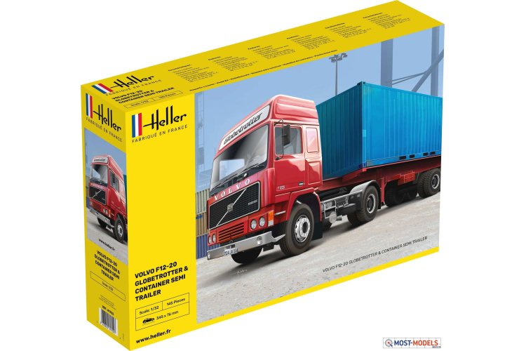 1:32 Heller 81702 Volvo F-12-20 Globetrotter with Container & Trailer - Hel81702 1 - HEL81702