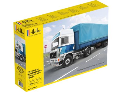 1:32 Heller 81703 Volvo F-12-20 Globetrotter w Twin-Axle semi trailer - Hel81703 1 1 - HEL81703