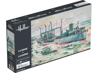 1:400 Heller 85050 La Seine + La Saone - Twinset  Schepen - Hel85050 - HEL85050