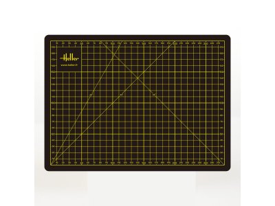 Heller 99010 Cutting Mat A4 - Black with Yellow - 30x22cm - Hel99010 xs 1 - HEL99010-XS