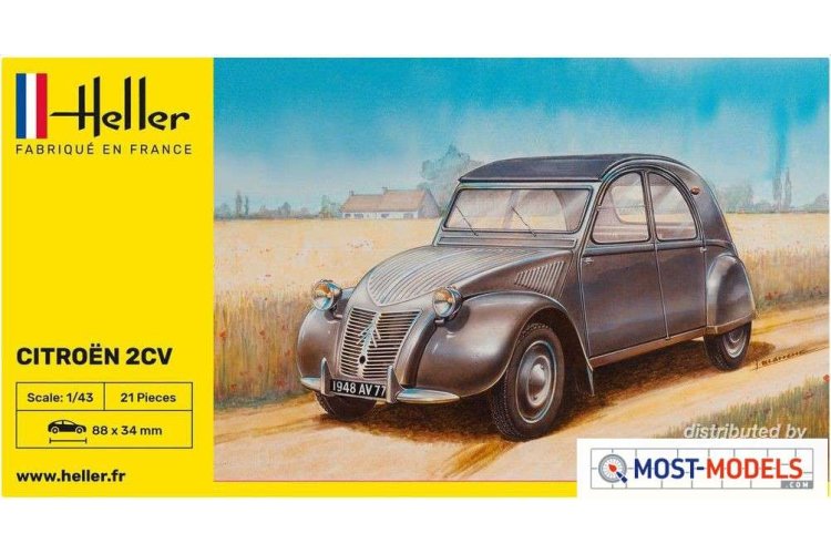 1:43 Heller 56175 Citroen 2 CV - Starter Kit  - Heller56175 1 - HEL56175