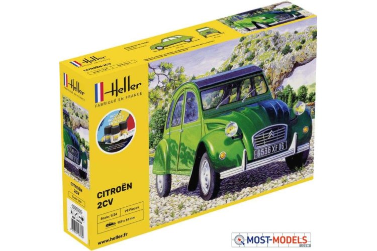 1:24 Heller 56765 Citroen 2 CV - Starter Kit  - Heller56765 1 - HEL56765