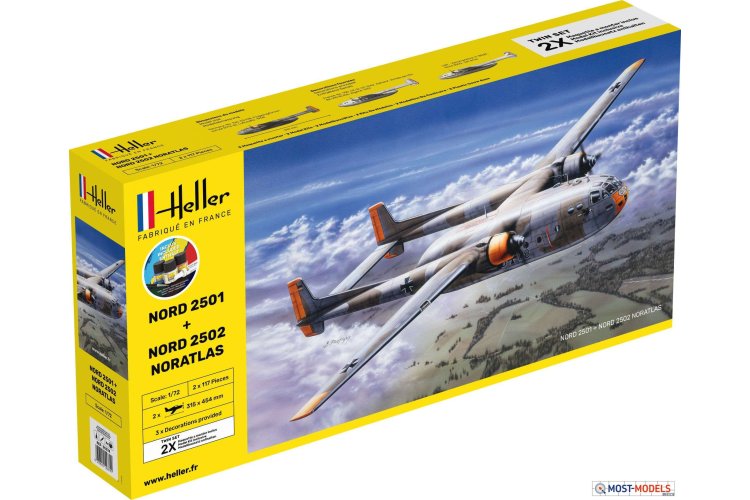 1:72 Heller 55374 Nord 2501 & Nord 2502 - NORATLAS - Twinset - Starter Kit  - Helller55374 1 - HEL55374