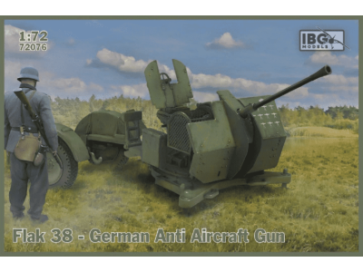 1:72 IBG Models 72076 Flak 38 German Anti Air Gun  - Ibg72076 - IBG72076